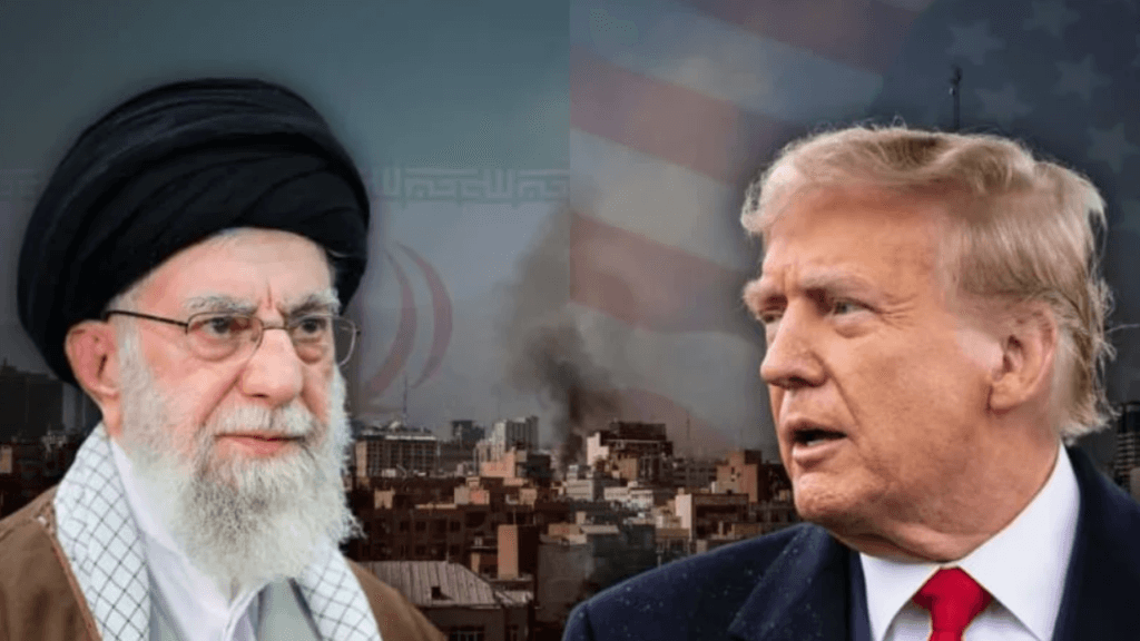 Donald Trump Iran News: Donald Trump and Ayatollah Khamenei representing US-Iran conflict 2026