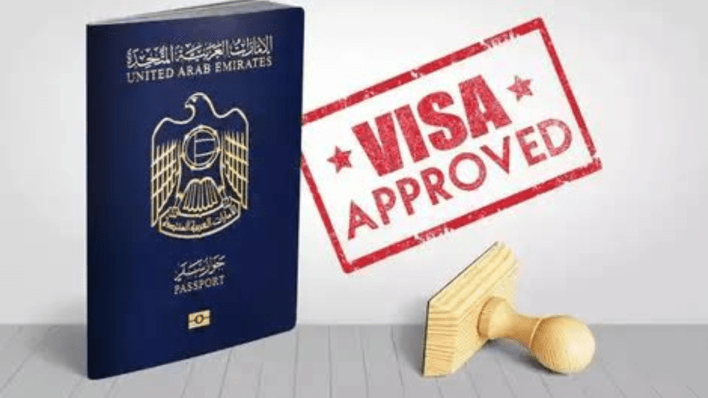 UAE Visa Approved Status and Passport Stamp