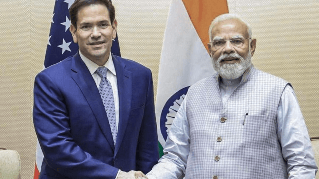പ്രധാനമന്ത്രി മോദിയും മാർക്കോ റൂബിയോയും തമ്മിലുള്ള കൂടിക്കാഴ്ച