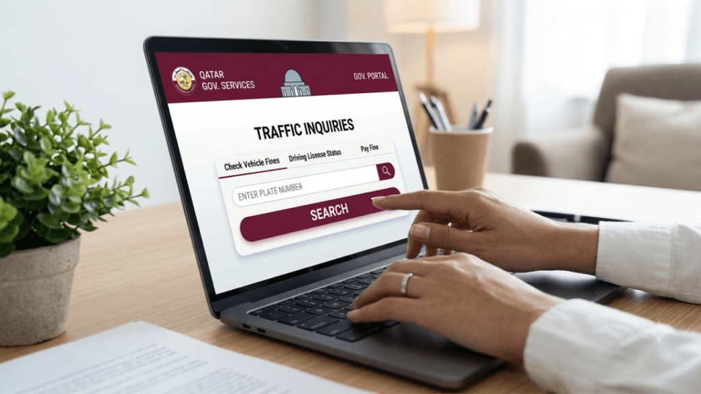 Qatar traffic fine check 