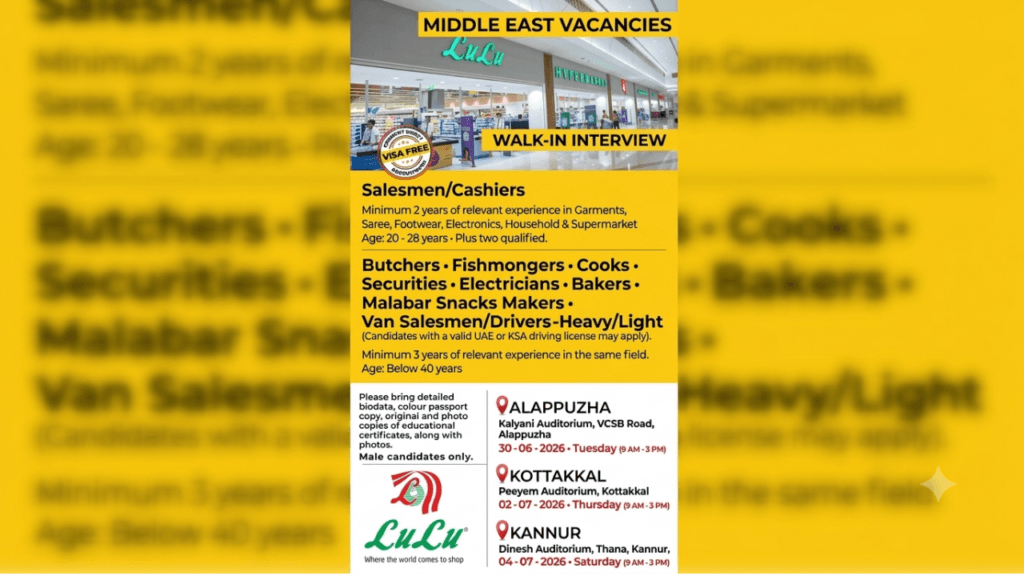 Lulu Group Walk-in Interview -2026