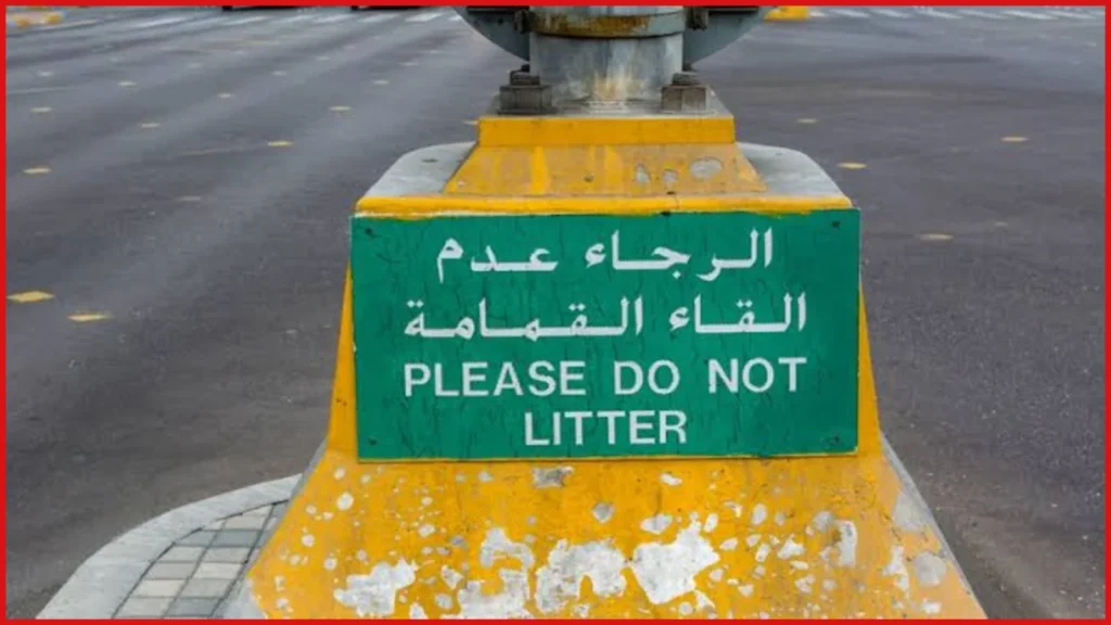 Abu Dhabi traffic fine for littering 2026