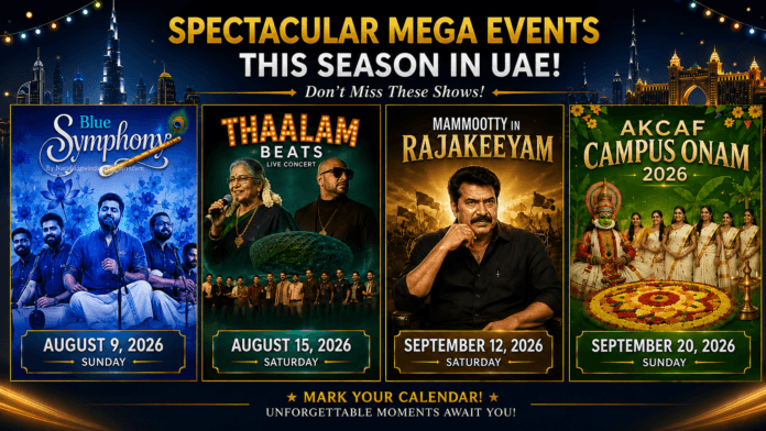 UAE Malayali events August- September 2026
