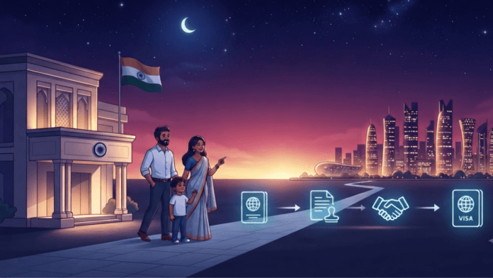 Indian Embassy Qatar family visa Services