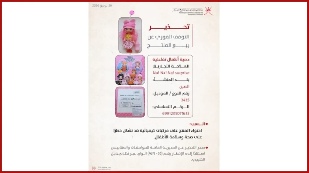 Oman Toxic Toy Recall