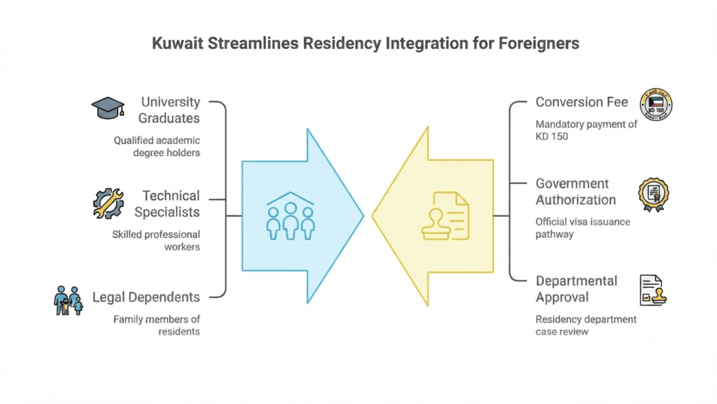 Kuwait Visit Visa to Residency Transfer Rules 