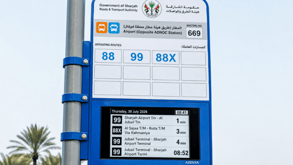 Sharjah RTA live bus tracking