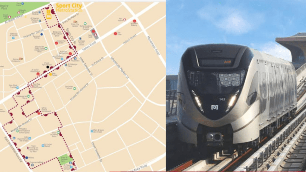 Doha Metro Metrolink M304 route