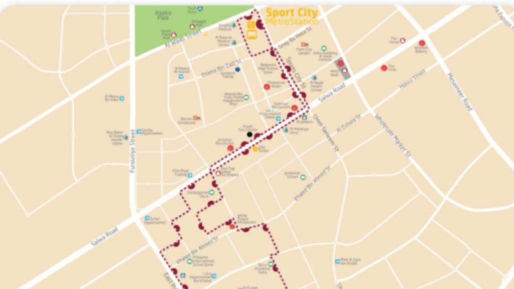 Doha Metro Metrolink M304 route
