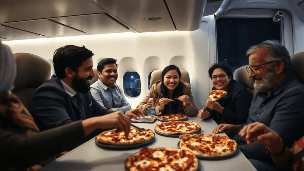 Air India stone-baked pizzas