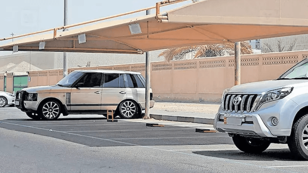 Abu Dhabi villa parking shed permit