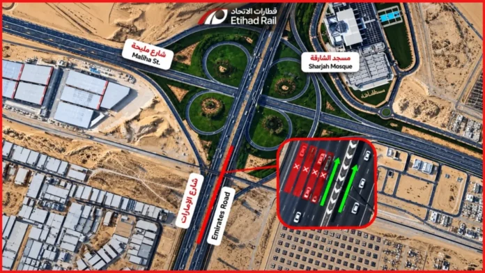 Emirates Road Sharjah traffic closure
