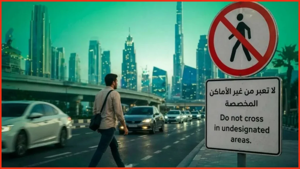 UAE pedestrian crossing rules and fines