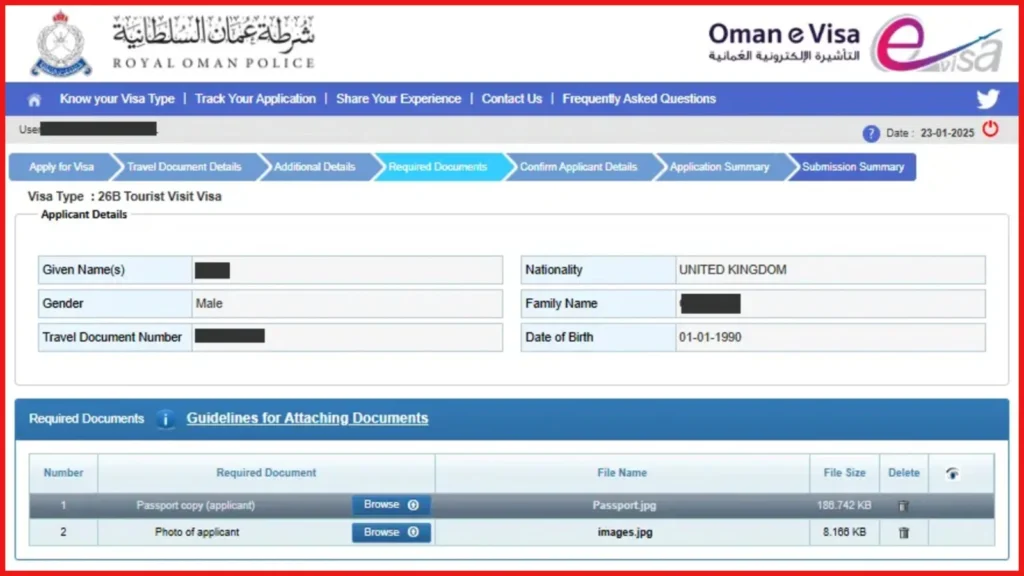 Oman Family Visa Online Application