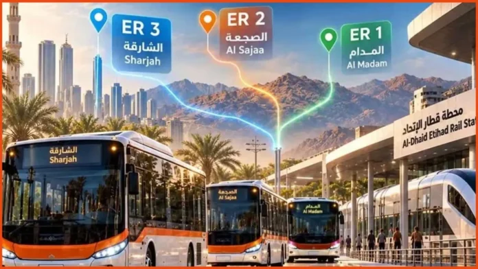 Sharjah Etihad Rail Bus Route